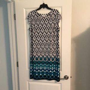 Colorful geometric-designed dress